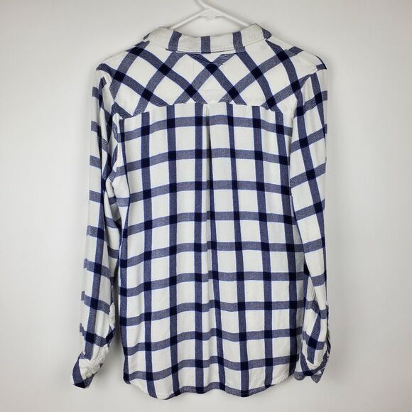 RAILS Long Sleeve Plaid Button Down Pocket Tee Collared Flannel Shirt Medium - Picture 4 of 5
